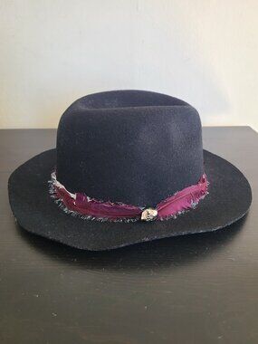 Zadig & Voltaire Alabama Foulard Feather-Trim Hat